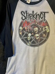 Vintage Rare Slipknot Large Metal Band Iowa Shirt USA 🇺🇸3/4 Sleeve Very Worn