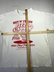 Brisco Brands Hot N Fresh Phat Phils Pizzeria T Shirt Mens XL White Graphic