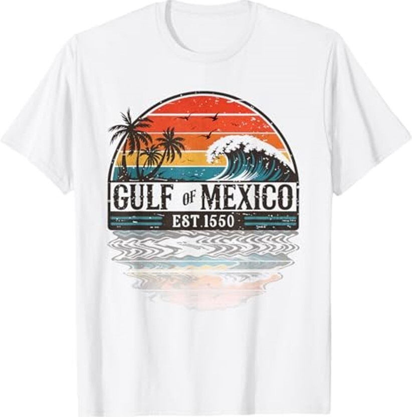 Gulf of Mexico Retro Vintage Beach Unisex T-Shirt