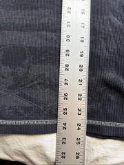 No Boundaries Men’s Long Sleeve Thermal Skull Cross Graphic T-Shirt Size M