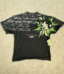 Civil Regime Powerpuff Girls Buttercup Oversized Graphic Tee Black Mens L