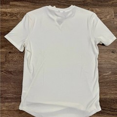 JMIERR White Ribbed Curved Hem Short Sleeve T-Shirt Size L NWT