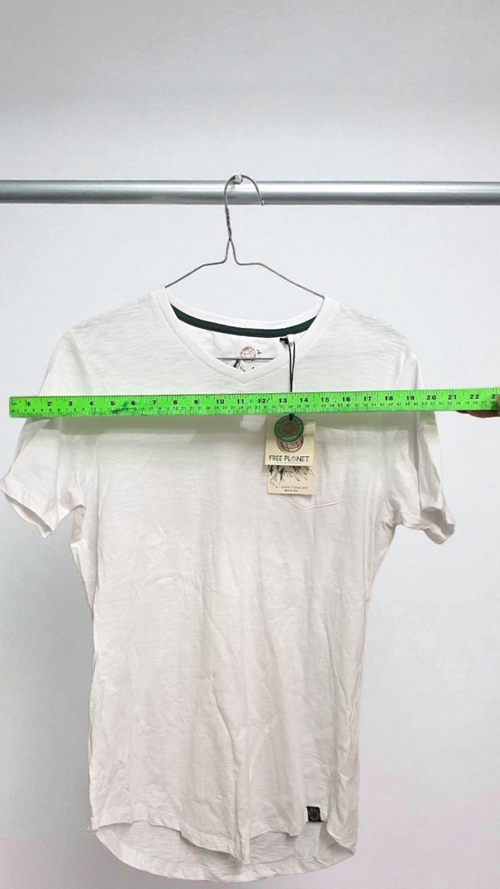​Free Planet Hombre Talla M Camiseta Blanca Manga Corta Organic Cotton Eco…