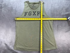 FGXFL Flag Nor Fail OD Green Workout LIFT HEAVY Tank Top Shirt Medium Exercise