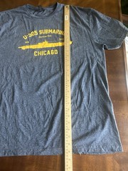 U-505 Submarine Chicago T-Shirt US Navy Gray T-shirt Size XL