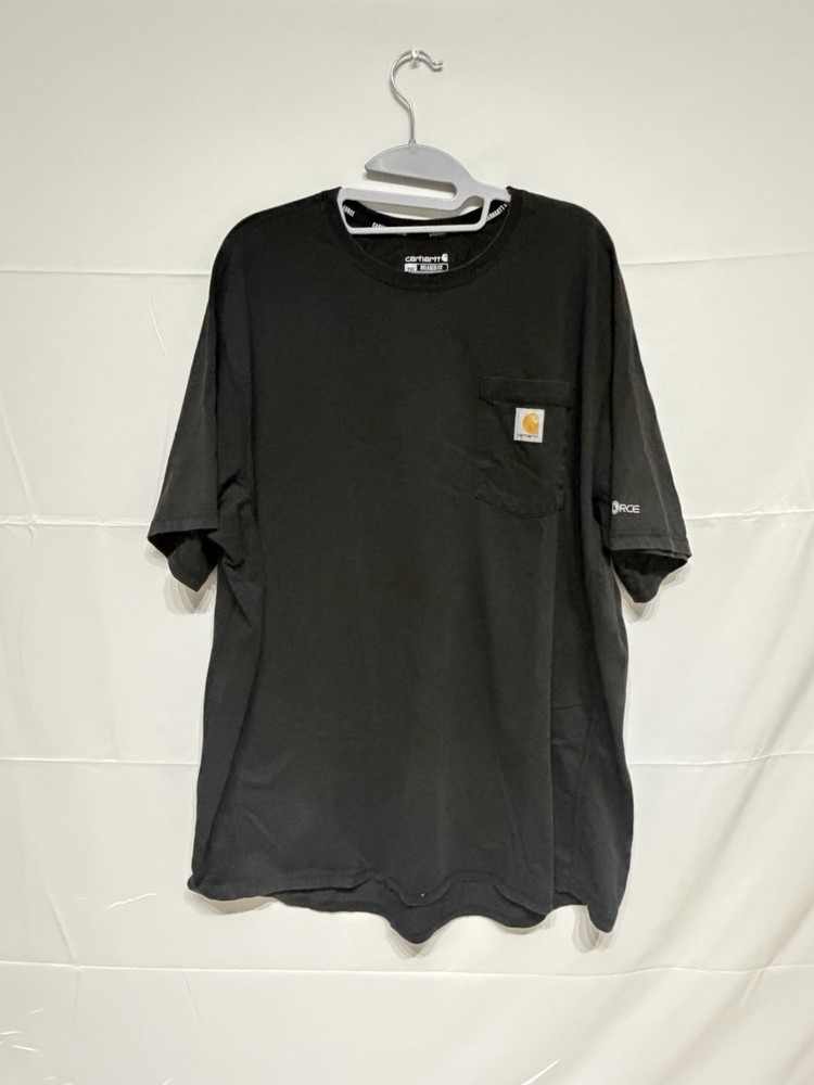 Carhartt Force T Shirt Mens Size 2XL Black Short Sleeve Pocket Relaxed Fit
