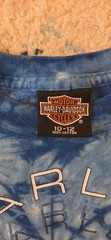 VTG 1998 Harley Davidson Shirt Size Blue Tie Dye Kids 10-12 Ocean City Maryland