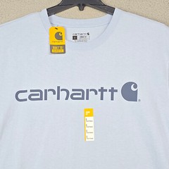 CARHARTT Shirt ADULT LARGE BLUE HEAVYWEIGHT OUTDOOR Rugged WORK WEAR NWT