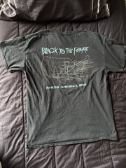RARE Large Ghost Black To The Future 2016 Tour Liberty Shirt *FLAWS, SEE PHOTOS*