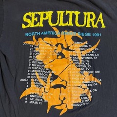 1991 SEPULTURA Vintage T-shirt Reprint