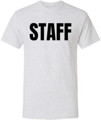 Staff T Shirt Printed Work Uniform Crewneck Tee Event Security Team Shirt