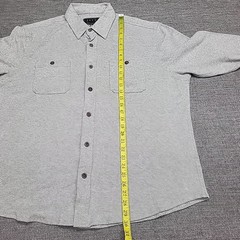 Jachs Mens Shirt X-Large Size Light Gray Button Front Long Sleeves Top