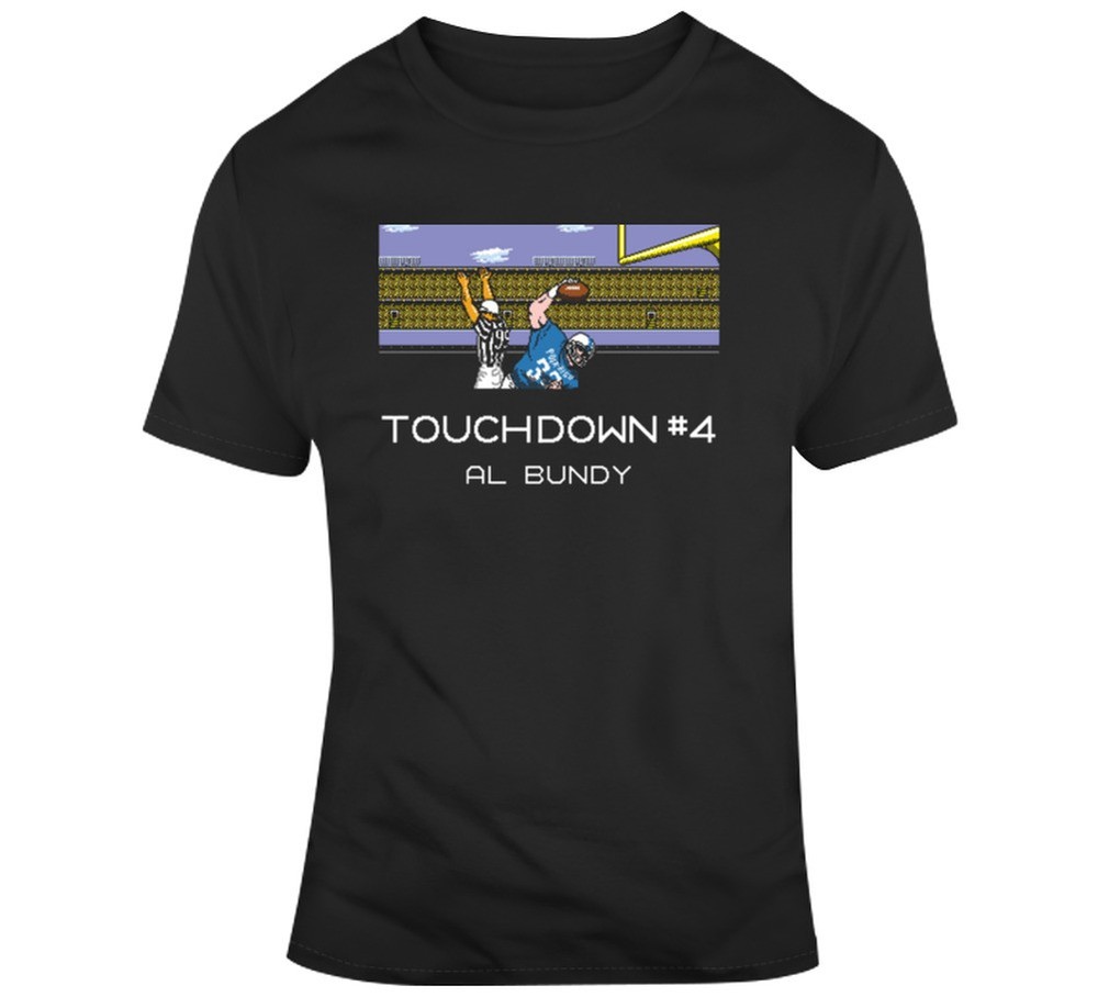 Married With Children Tecmo Parody Al Bundy Touchdown Tv Show Fan T Shirt