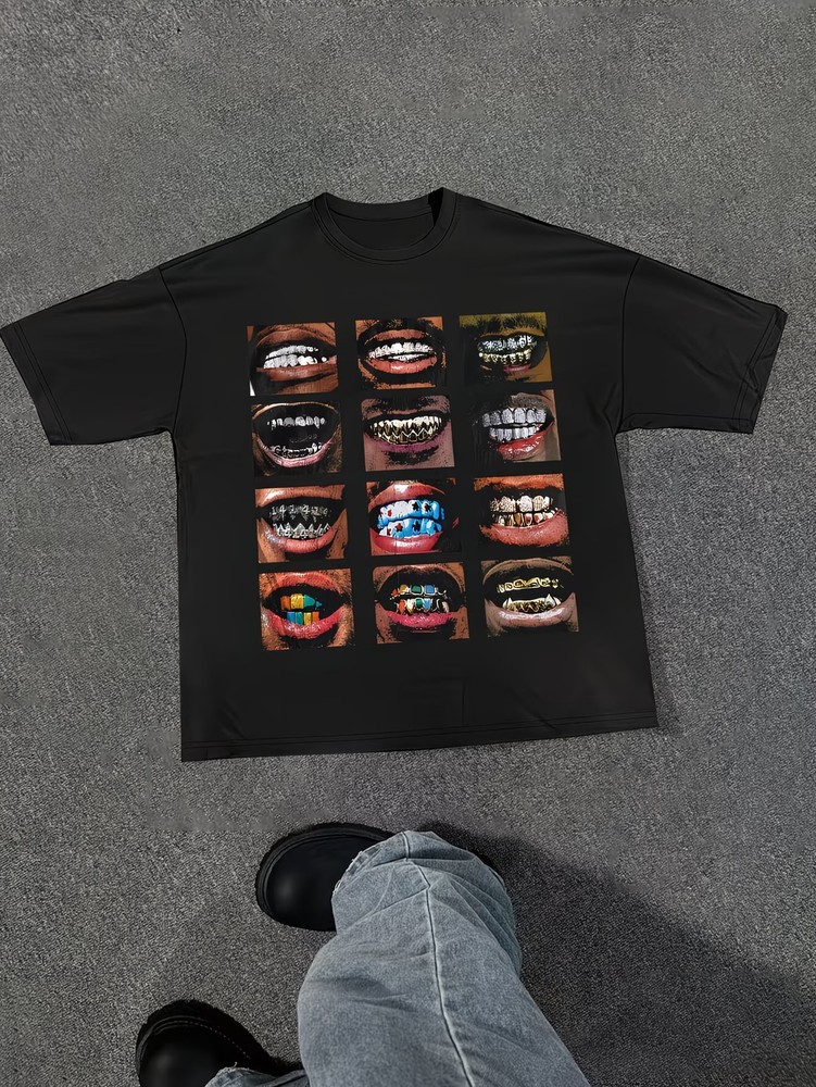 Trendy And Versatile Short-Sleeve Loose T-Shirt for Men with Various Prints.