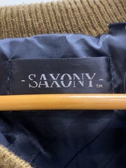 Other Brands: SAXONY Mixed-Material Knit 4XB Leather and Acrylic Brown All-Over