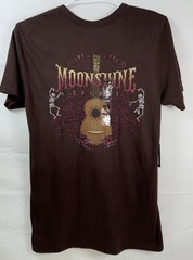 NWT Men’s Brad Paisley Moon Shine Spirit Comes Alive Guitar T-shirt Brown Medium