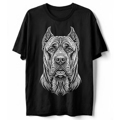 Cane Corso T-Shirt Line Art Dog Portrait Mastiff Lover Graphic Tee Shirt S-5XL