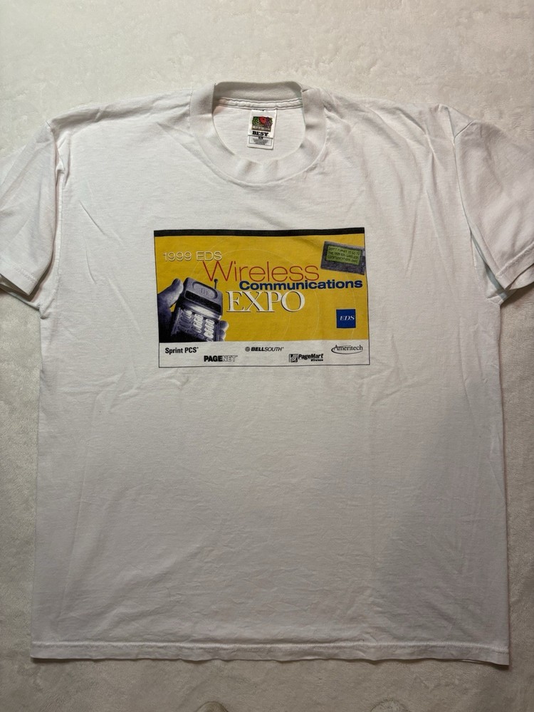 Vintage 1999 EDS Wireless Communications Expo T-Shirt XL – Fruit of the Loom