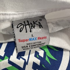 Shaka Wear Super Max Heavy T-Shirt Large Seattle Seahawks White