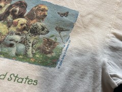 Vintage Humane Society Shirt Mens Large White 2005 Dog Cat Puppy Kitten Pet Y2K