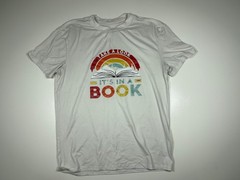 Unbranded T Shirt Adult Unisex Size Unknown White Graphic Reading Book Tee
