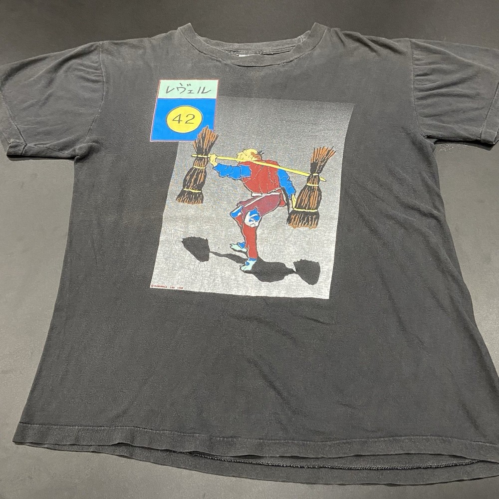 Vintage 80s Level 42 T Shirt Men’s Large 1988 Staring At The Sun Tour Faded Rock