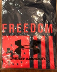 Under Armour UA Freedom Flag Logo Men’s T Shirt Tee Cotton Blend S M L XL XXL