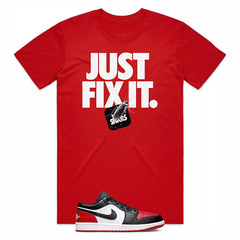 Shirt to Match Air Jordan Retro 1 Low Bred Toe – AJ1 Sneaker Matching Tee