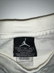 Vintage Air Jordan 5 Green Bean White T-Shirt Basketball Print size 3x Brand