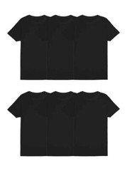New 3-12 Pack Men’s 100% Cotton Tagless T-Shirt Undershirt Tee Plain Black S-XL