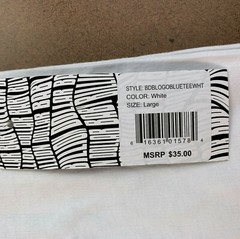 Billion Dollar Baby Men’s Size Large White Blue Logo Short Sleeve Tee NWT
