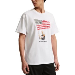 Nike T Shirts Men’s White Crew Neck Moderate IH8582-100 Size