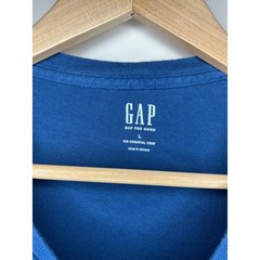 Gap Mens Essential Crew T-Shirt Large Blue Colorblock Pocket Tee Short Sleeve