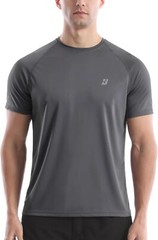 Men’s Short Sleeve Rash Guard UPF 50+ Sun Protection Quick Dry Lightweight Swim