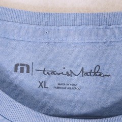 Travis Mathew Skeleton Mermaid T Shirt Mens XL Blue Life of The Party Graphic