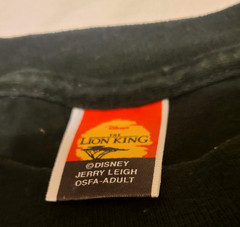 THE LION KING Vtg Jerry Leigh SINGLE STITCH All Over Print AOP Disney T-Shirt OS