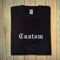 Custom Text Old English Embroidered Your Name Embroidery Goth Letter Branding