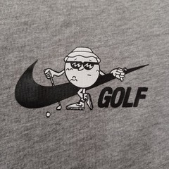 Nike Golf T Shirt Mens XXL Gray Just Tap It In Golf Ball Graphic Short Sleeve