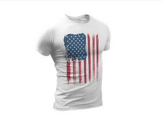 Men’s USA Flag American Flag Distressed US Flag Patriotic Shirts For Men