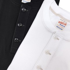 WHITESVILLE HENLEY NECK Short Sleeve 1-PACK T-SHIRT – [ WV79681] Made in Japan