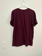Nike Men’s Maroon Short-Sleeve Logo T-Shirt Cotton Blend Athletic Cut XL