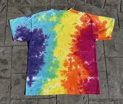 Vintage 90s 00s Y2K Tie Dye All Over Print T-Shirt Gildan Size Large