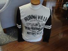 Lucky Brand Triumph Shirt Mens Size Small Long Sleeve Bonneville 1956