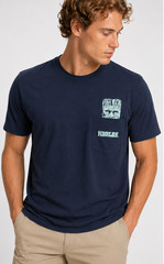 Hurley Men’s Navy Everyday T-Shirt Short Sleeve with Soft Cotton Pocket Size XL