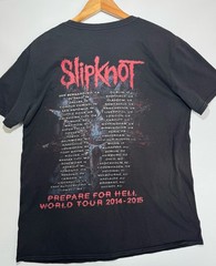 Slipknot T-Shirt Mens L Prepare For Hell Tour Band Faded Black Bravado Reprint