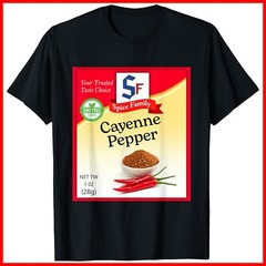 Cayenne Pepper Condiment Holiday Spice Group Costumes Black Cotton T-Shirt S-5XL