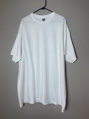 Gildan Men’s T-Shirt Heavy Cotton Short Sleeve Plain Blank White Tee Sz 2XL New