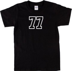 77 Retro Varsity College T-Shirt – Football, 70s, Custom Text, Various Colours