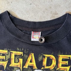 vintage slayer megadeth mexican boot band t shirt size xl metal rare