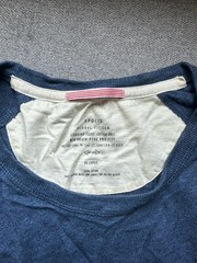 Apolis Global Citizen 100% Cotton Blue Raglan Long Sleeve Shirt Top XXL